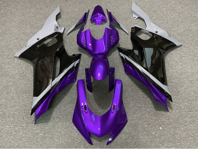 Online Gris Púrpura Negro Brillante Carenado Moto Yamaha YZF R6 2017-2023