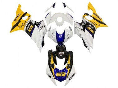 Online Blanco Amarillo Azul Negro Carenado Moto Yamaha YZF R6 2017-2023