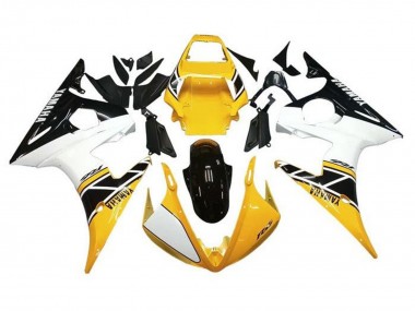 Online Blanco Amarillo Negro Carenado Moto Yamaha YZF R6 2005