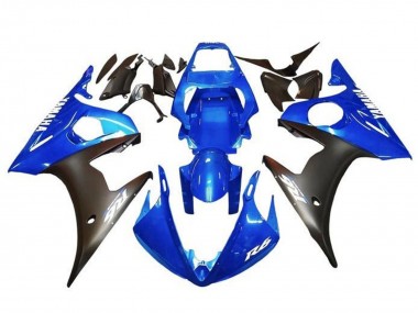 Online Azul Negro Mate Blanco Calcomanías Carenado Moto Yamaha YZF R6 2003-2004