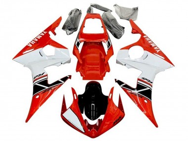 Online Rojo Blanco Negro Brillante Raya Carenado Moto Yamaha YZF R6 2003-2004