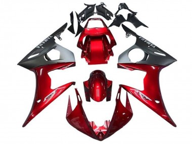 Online Rojo Negro Mate Carenado Moto Yamaha YZF R6 2003-2004