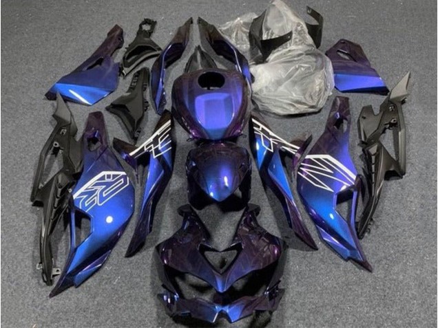 Online Púrpura Azul Gradiente Carenado Moto Kawasaki ZX4R ZX-4RR 2019-2025