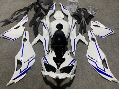Online Blanco Azul Raya Carenado Moto Kawasaki ZX4R ZX-4RR 2019-2025