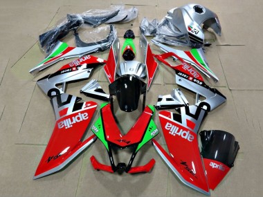 Online Plata Rojo Verde Negro Brillante Carenado Moto Aprilia RS4 50 125 2012-2018