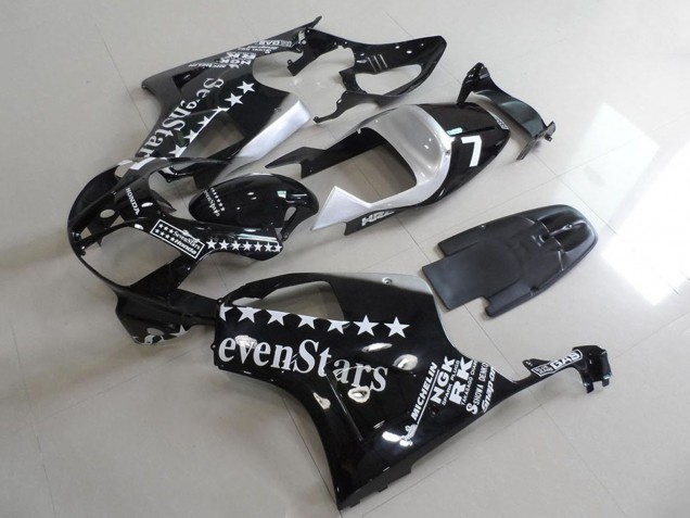 Online Negro Brillante Blanco SevenStars Carenado Moto Honda VTR1000 2000-2006