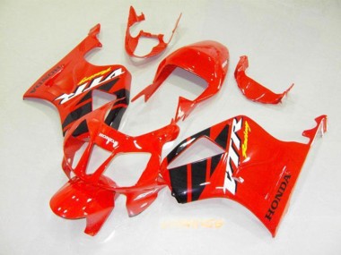 Online Rojo Negro Brillante Raya Carenados Moto Honda VTR1000 2000-2006