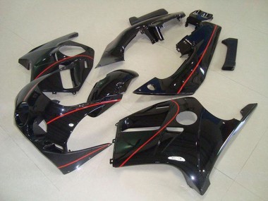 Online Negro Brillante Rojo Línea Carenado Moto Honda CBR250RR MC19 1988-1989