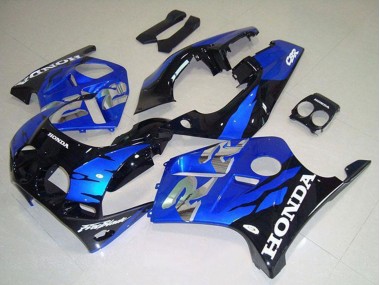 Online Azul Negro Brillante Carenado Moto Honda CBR250RR MC19 1988-1989