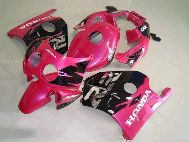 Online Rosa Negro Brillante Carenados Moto Honda CBR250RR MC22 1990-1998