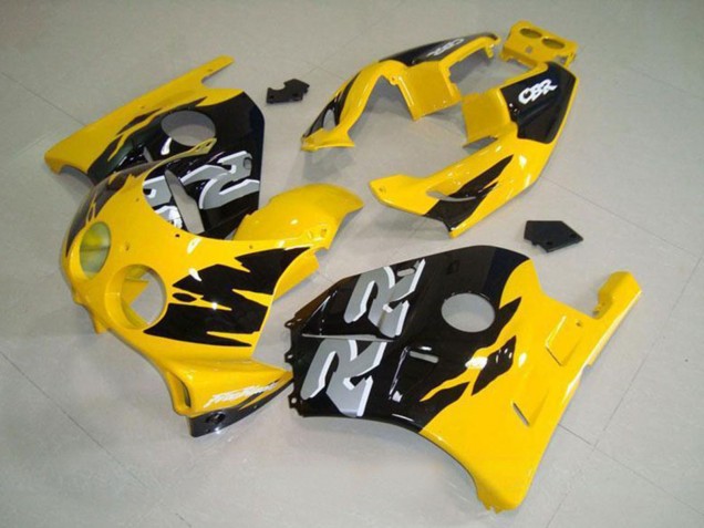 Online Amarillo Negro Brillante Carenados Moto Honda CBR250RR MC22 1990-1998