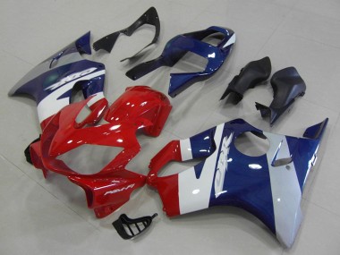 Online Blanco Azul Rojo Carenado Moto Honda CBR600 F4i 2001-2003