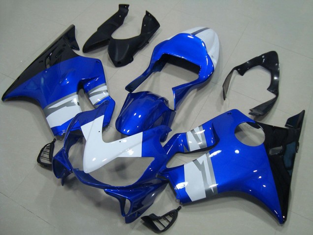 Online Blanco Azul Negro Brillante Carenado Moto Honda CBR600 F4i 2001-2003