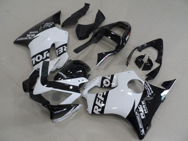 Online Blanco Negro Brillante Repsol Carenado Moto Honda CBR600 F4i 2001-2003