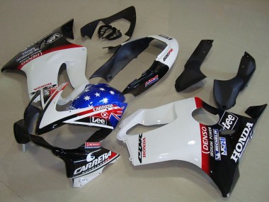 Online Blanco Rojo Azul Negro Brillante Estrella Lee Carrera Carenado Moto Honda CBR600 F4i 2004-2007