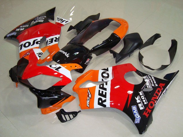 Online Naranja Blanco Rojo Negro Brillante Repsol Carenados Moto Honda CBR600 F4i 2004-2007