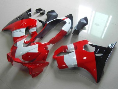 Online Blanco Rojo Negro Brillante Carenados Moto Honda CBR600 F4i 2004-2007