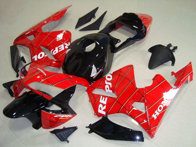 Online Rojo Negro Brillante Spider Man Blanco Repsol Carenado Moto Honda CBR600RR 2003-2004