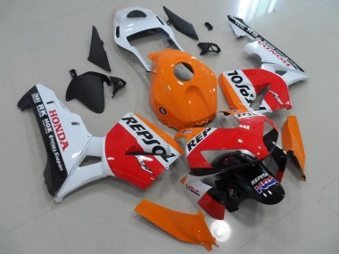 Online Naranja Blanco Rojo Negro Brillante Repsol HRC Carenado Moto Honda CBR600RR 2003-2004