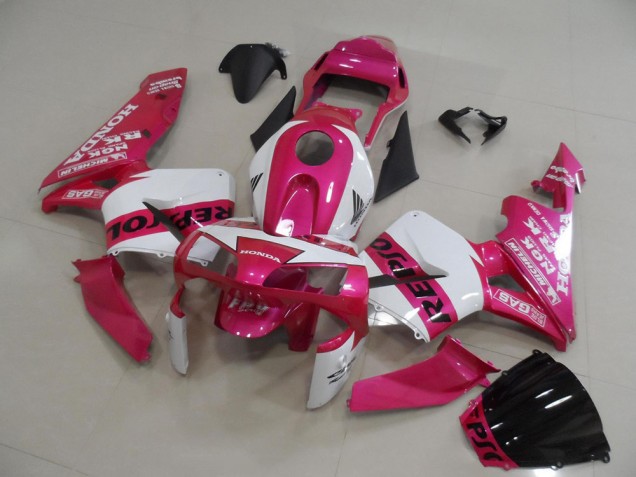 Online Blanco Rosa Negro Repsol Carenado Moto Honda CBR600RR 2003-2004