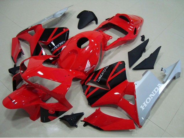 Online Rojo Plata Negro Brillante Carenado Moto Honda CBR600RR 2003-2004