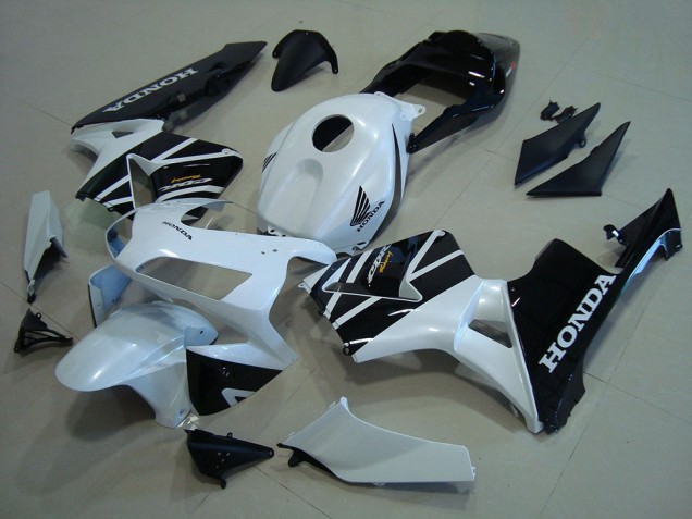 Online Blanco Negro Brillante Carenado Moto Honda CBR600RR 2003-2004