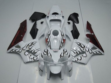 Online Blanco Negro Llama Carenados Moto Honda CBR600RR 2005-2006