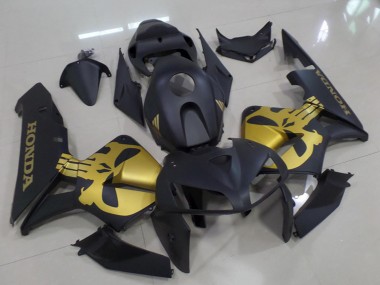 Online Negro Mate Oro Cráneo Carenado Moto Honda CBR600RR 2005-2006