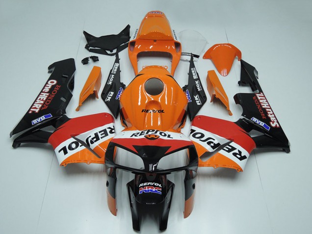 Online Negro Naranja Blanco Rojo Repsol Carenados Moto Honda CBR600RR 2005-2006