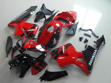 Online Rojo Negro Brillante Carenado Moto Honda CBR600RR 2005-2006