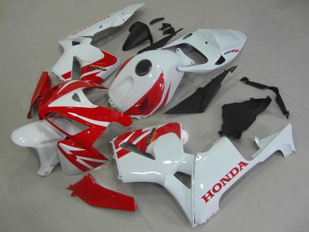 Online Blanco Rojo Carenado Moto Honda CBR600RR 2005-2006
