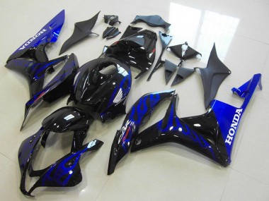 Online Negro Brillante Azul Llama Carenado Moto Honda CBR600RR 2007-2008