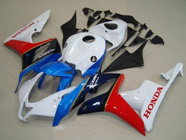 Online Blanco Azul Rojo Negro Brillante Carenados Moto Honda CBR600RR 2007-2008