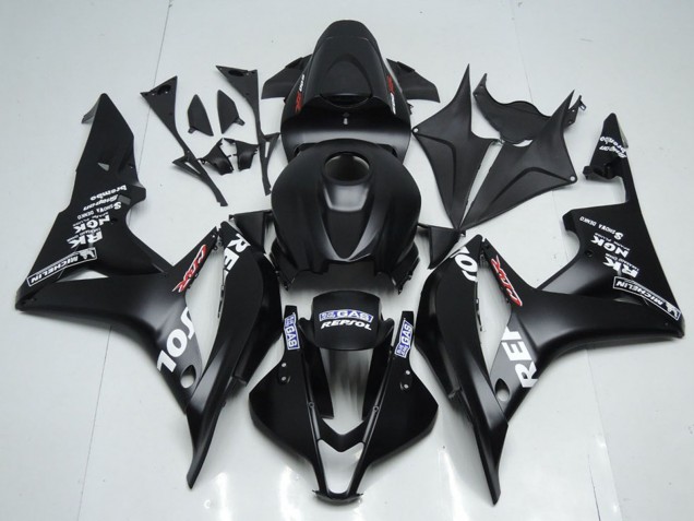 Online Negro Mate Blanco Repsol Kits Carenados Moto Honda CBR600RR 2007-2008