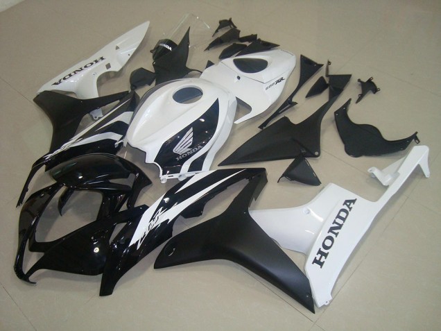 Online Blanco Negro Brillante Negro Mate Carenado Moto Honda CBR600RR 2007-2008