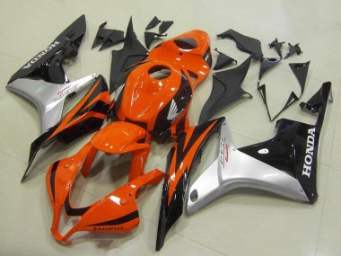 Online Plata Naranja Negro Brillante Carenados Moto Honda CBR600RR 2007-2008