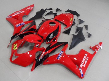 Online Rojo Negro Brillante Carrera Unlimited Parts 74 Carenado Moto Honda CBR600RR 2007-2008