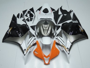 Online Blanco Plata Naranja Negro Brillante Carenado Moto Honda CBR600RR 2009-2012