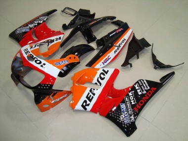 Online Naranja Blanco Rojo Negro Brillante HRC Repsol Carenado Moto Honda CBR900RR 893 1994-1995