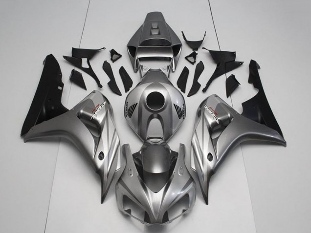 Online Plata Negro Brillante Kits Carenados Moto Honda CBR1000RR 2006-2007