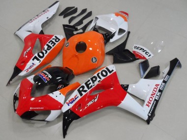 Online Naranja Blanco Rojo Negro Brillante Repsol HRC Carenados Moto Honda CBR1000RR 2006-2007