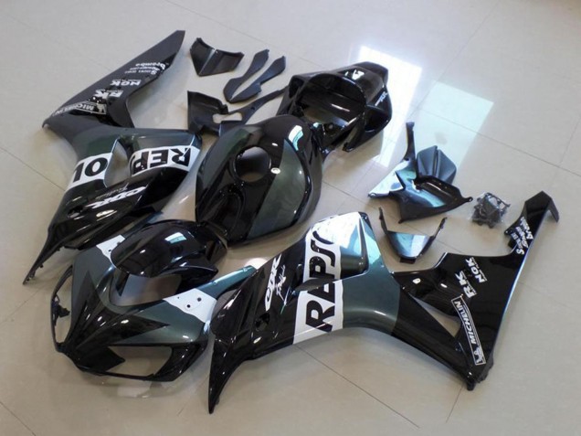 Online Gris Blanco Negro Brillante Repsol Carenados Moto Honda CBR1000RR 2006-2007