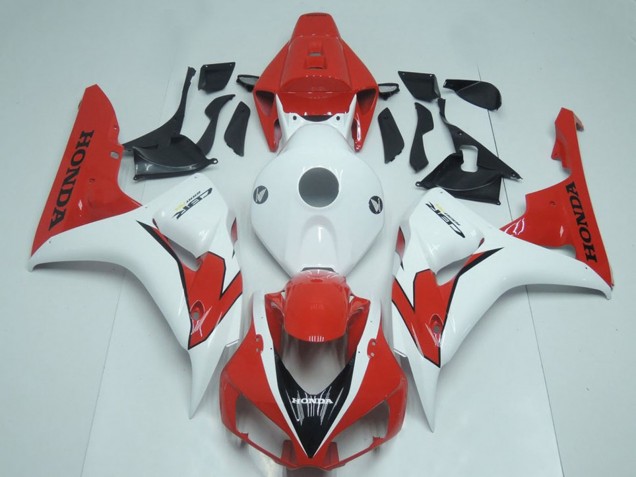 Online Blanco Rojo Carenados Moto Honda CBR1000RR 2006-2007