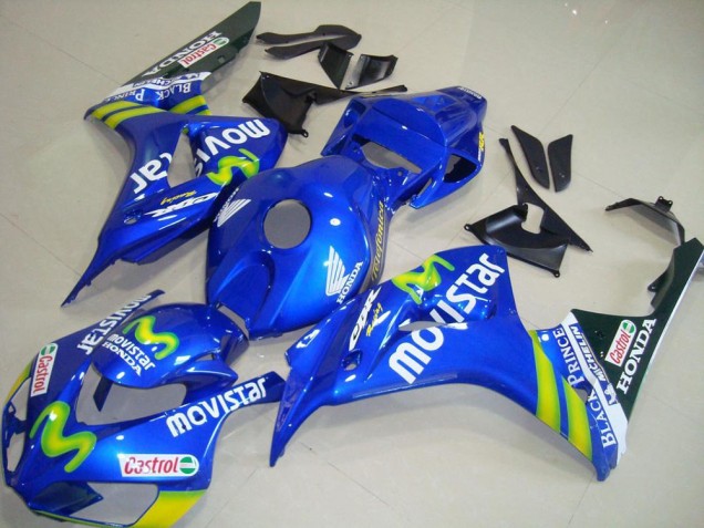 Online Azul Verde MoviStar Castrol Carenado Moto Honda CBR1000RR 2006-2007