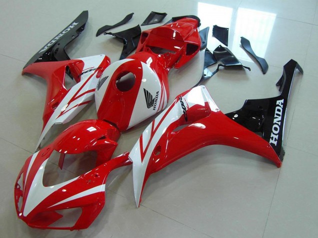 Online Blanco Rojo Negro Brillante Kits Carenado Moto Honda CBR1000RR 2006-2007