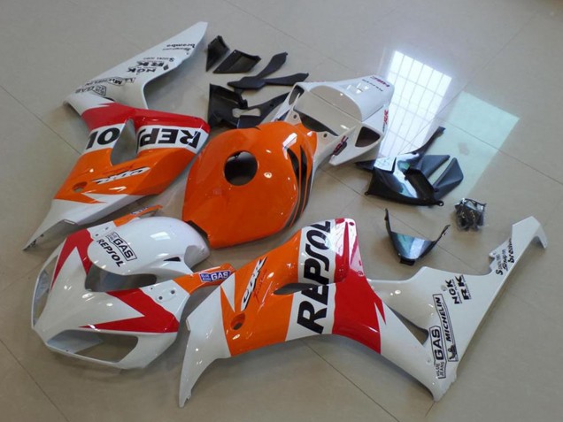 Online Naranja Blanco Rojo Negro Brillante Repsol Carenados Moto Honda CBR1000RR 2006-2007