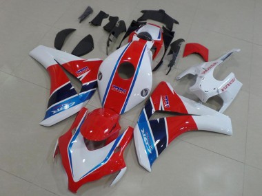 Online Blanco Rojo Azul HRC Kits Carenados Moto Honda CBR1000RR 2008-2011