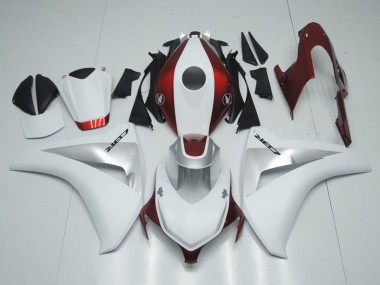 Online Blanco Plata Rojo Caramelo Carenado Moto Honda CBR1000RR 2008-2011
