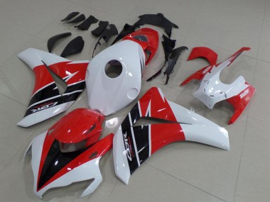 Online Blanco Rojo Negro Brillante Kits Carenado Moto Honda CBR1000RR 2008-2011