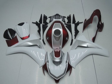 Online Blanco Plata Rojo Granate Carenado Moto Honda CBR1000RR 2008-2011